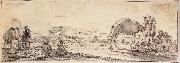 Dominique Vivant Denon Denon Drawing the Ruins at Hierakonpolis oil painting